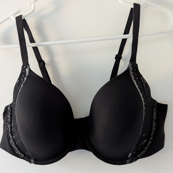 Victoria's Secret Body By Victoria Black Lined Perfect Coverage Bra Size 36C - Picture 1 of 8